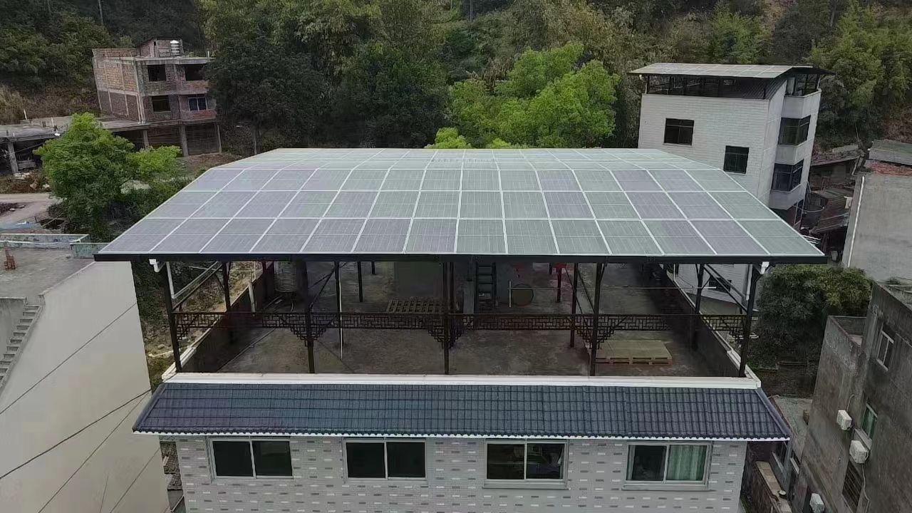 安吉15kw+10kwh自建别墅家庭光伏储能系统